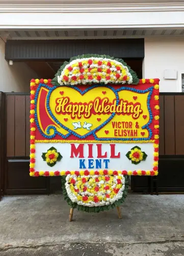 Papan Bunga Pernikahan duri kepa